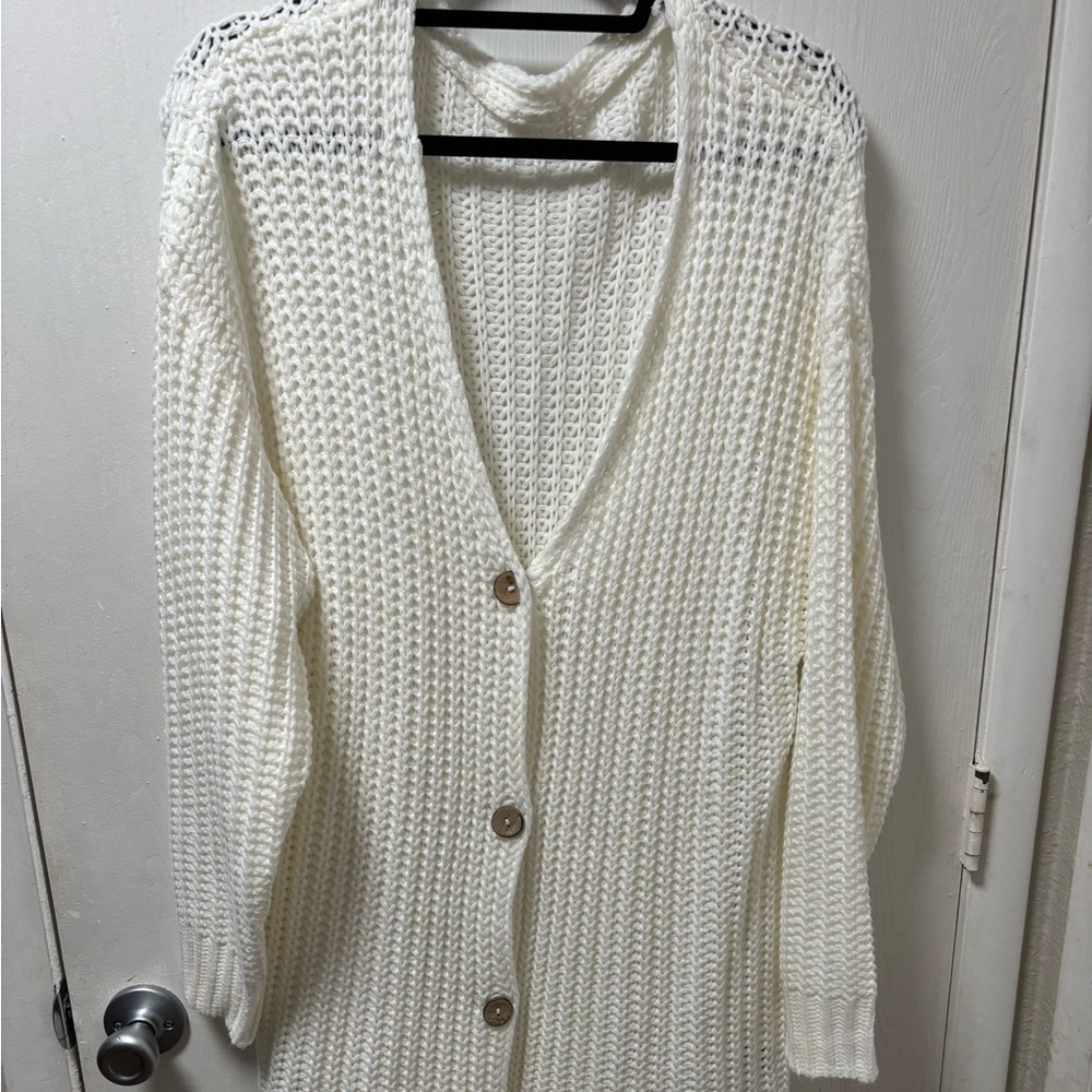 Large knit cardigan